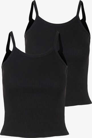 PIECES Top in Black: front