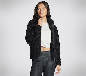 SKECHERS Fleecejacke in Schwarz: Vorderseite