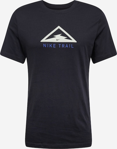 NIKE T-Shirt fonctionnel 'Trail' en bleu / noir / blanc, Vue avec produit