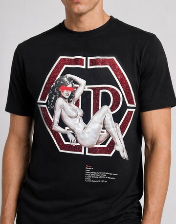 Philipp Plein Shirt 'Hexagon' in Zwart