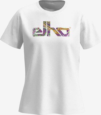 elho T-shirt 'Lausanne 89' en jaune / vert / violet / blanc, Vue avec produit