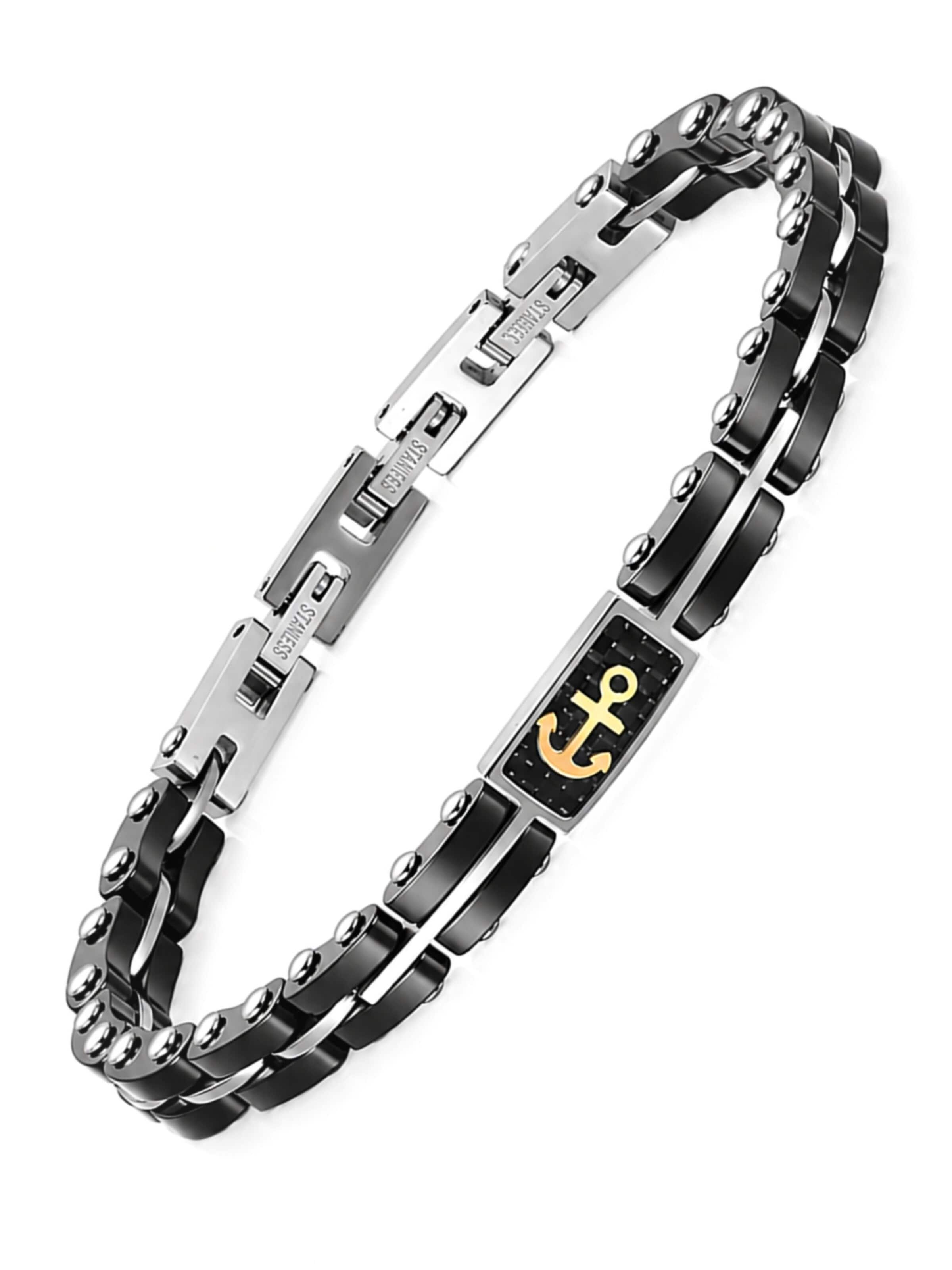 UNIQAL Armband 'ANCORA'‌‌‌‌‌ in Gold: Vorderseite