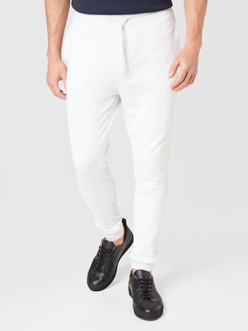 BOSS Tapered Pants 'Sestart' in White: front