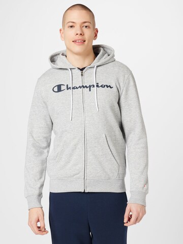 Champion Authentic Athletic Apparel Ζακέτα φούτερ σε γκρι: μπροστά