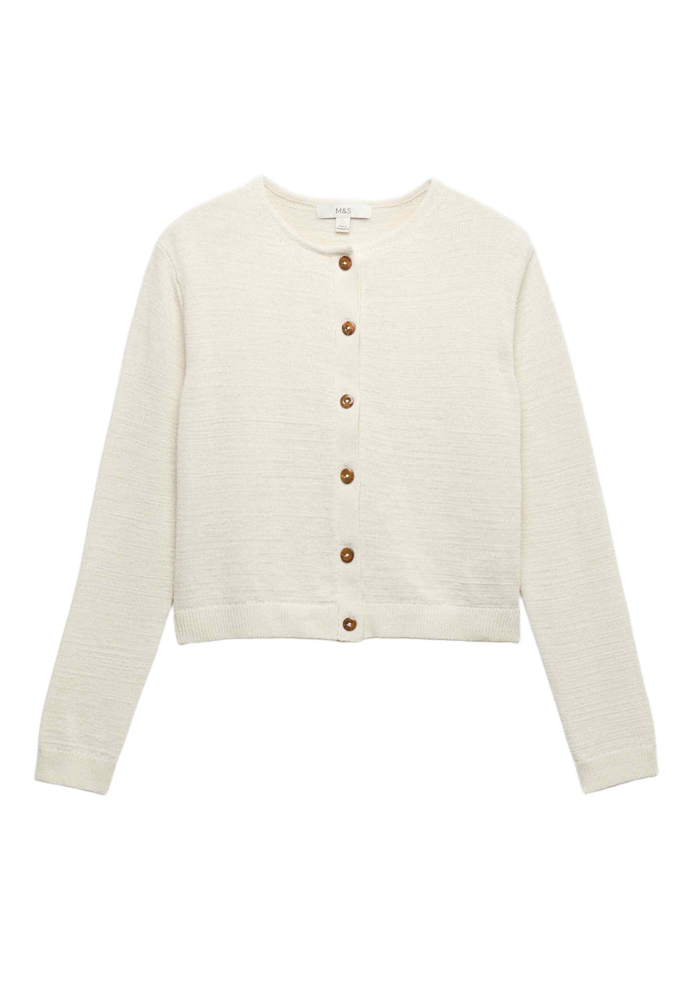 Marks & Spencer Strickjacke in Beige: Vorderseite