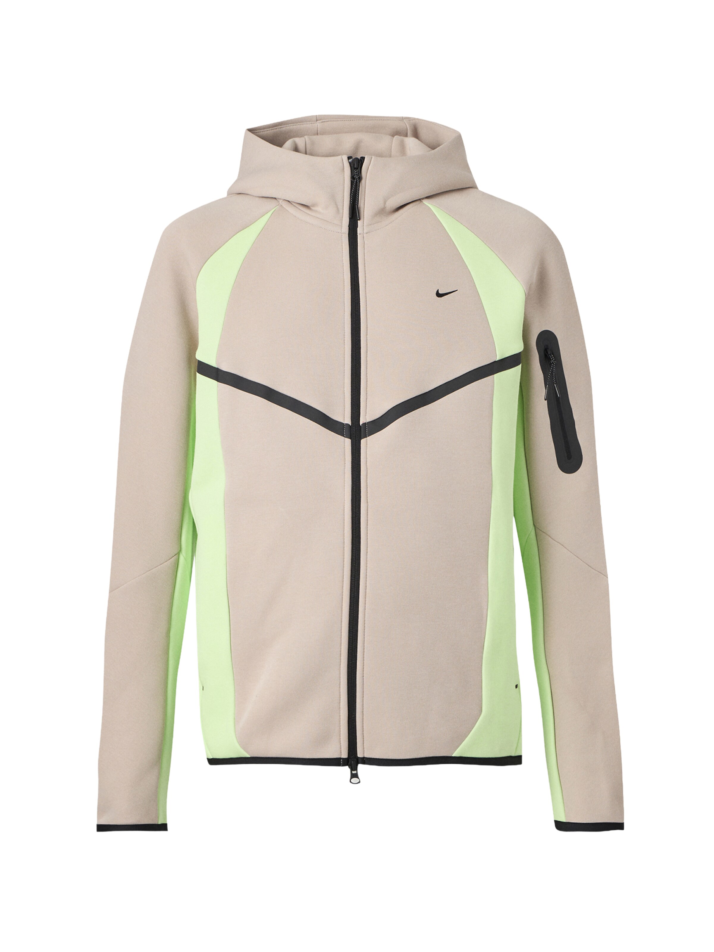 Veste de survêtement 'TECH FLC PRO' Nike Sportswear en beige : devant