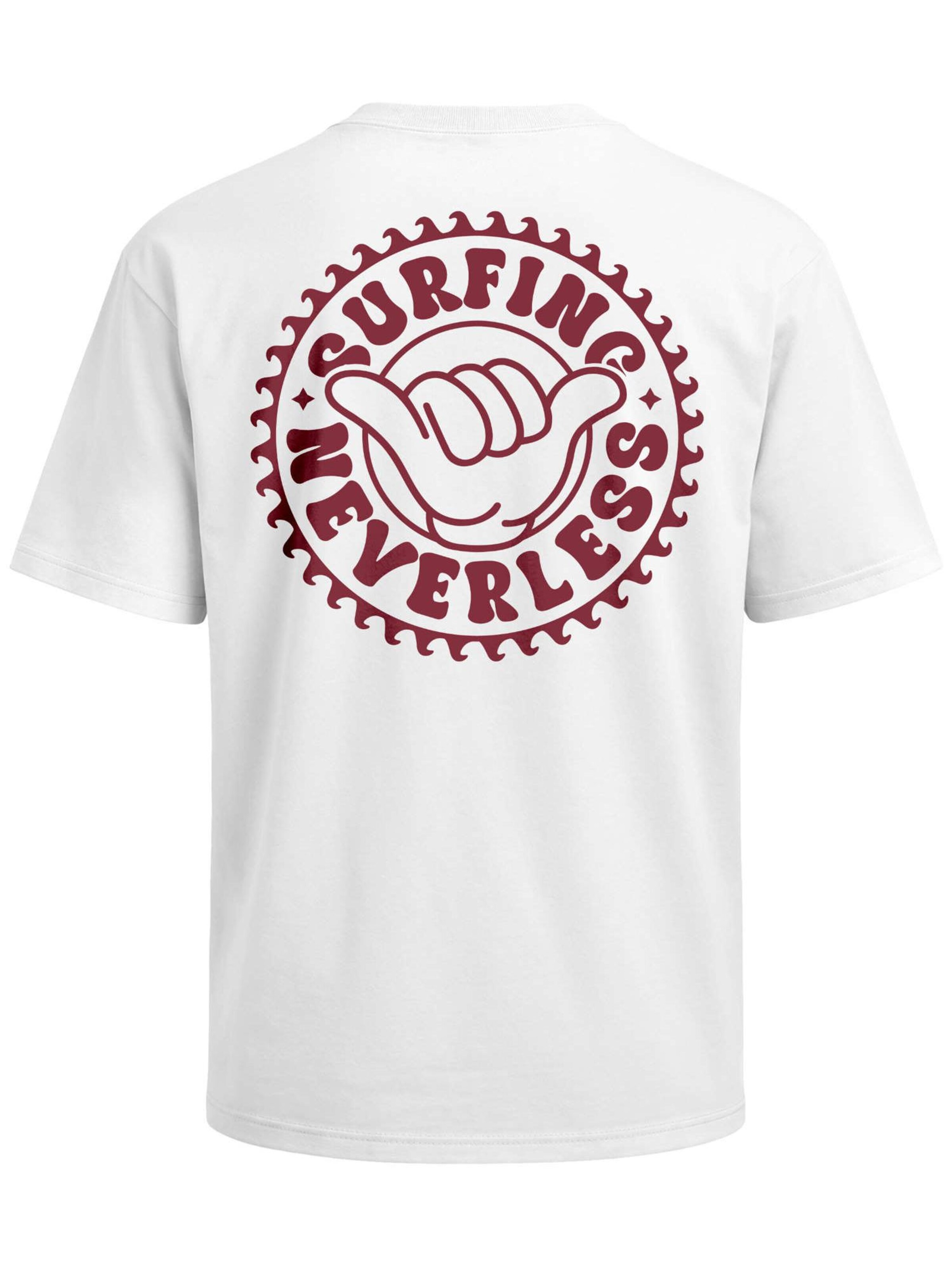 Neverless Shirt 'Surfing'‌‌‌‌‌‌‌ in Weiß: Vorderseite