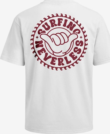 Neverless Shirt 'Surfing' in Weiß: Vorderseite