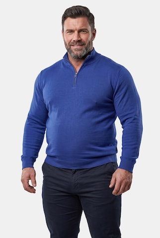 Men Plus Pullover in Blau