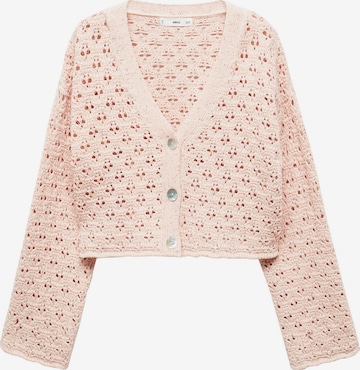 MANGO Knit Cardigan 'CUBA' in Pink: front