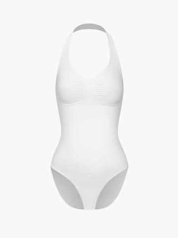 Body modelant 'Neckholder Bodysuit mit Slip' cfab (formerly creamy fabrics) en blanc : devant