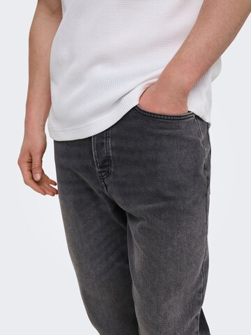 Only & Sons Tapered Jeans 'ONSYOKE' in Zwart
