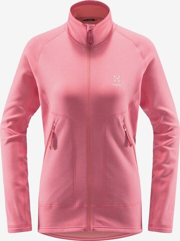 Haglöfs Athletic Fleece Jacket 'Heron' in Pink: front