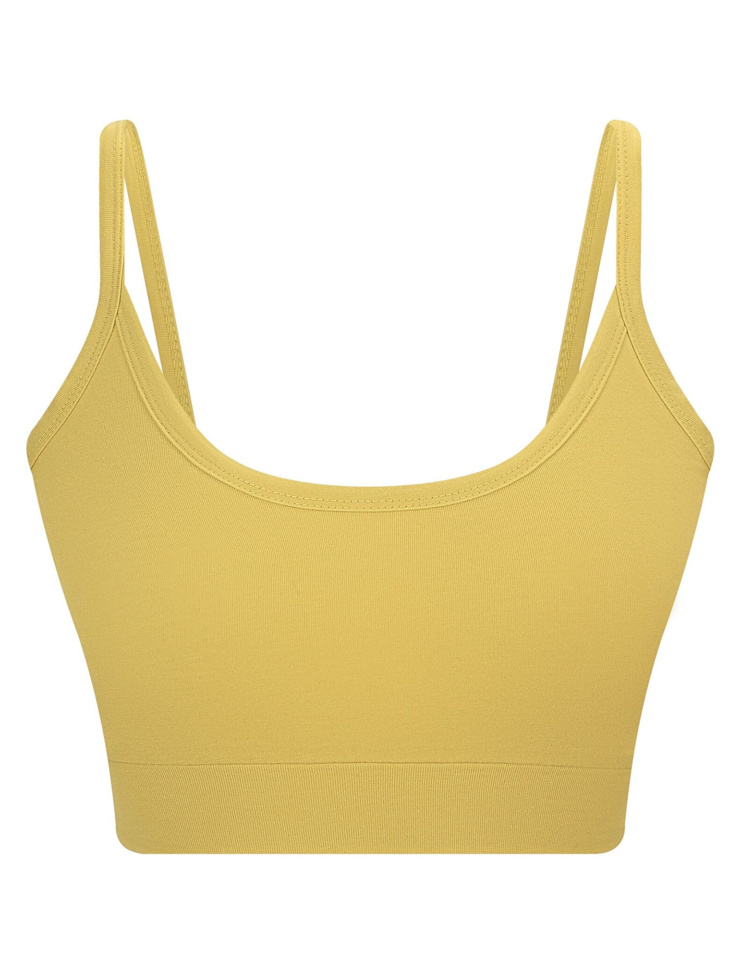 Albero Natur Top 'Bustier aus Bio-Baumwolle'‌‌‌‌‌‌‌‌‌ in S in zitronengelb, Produktansicht