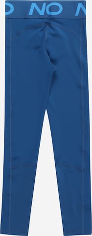 NIKE Skinny Workout Pants 'NP' in Blue