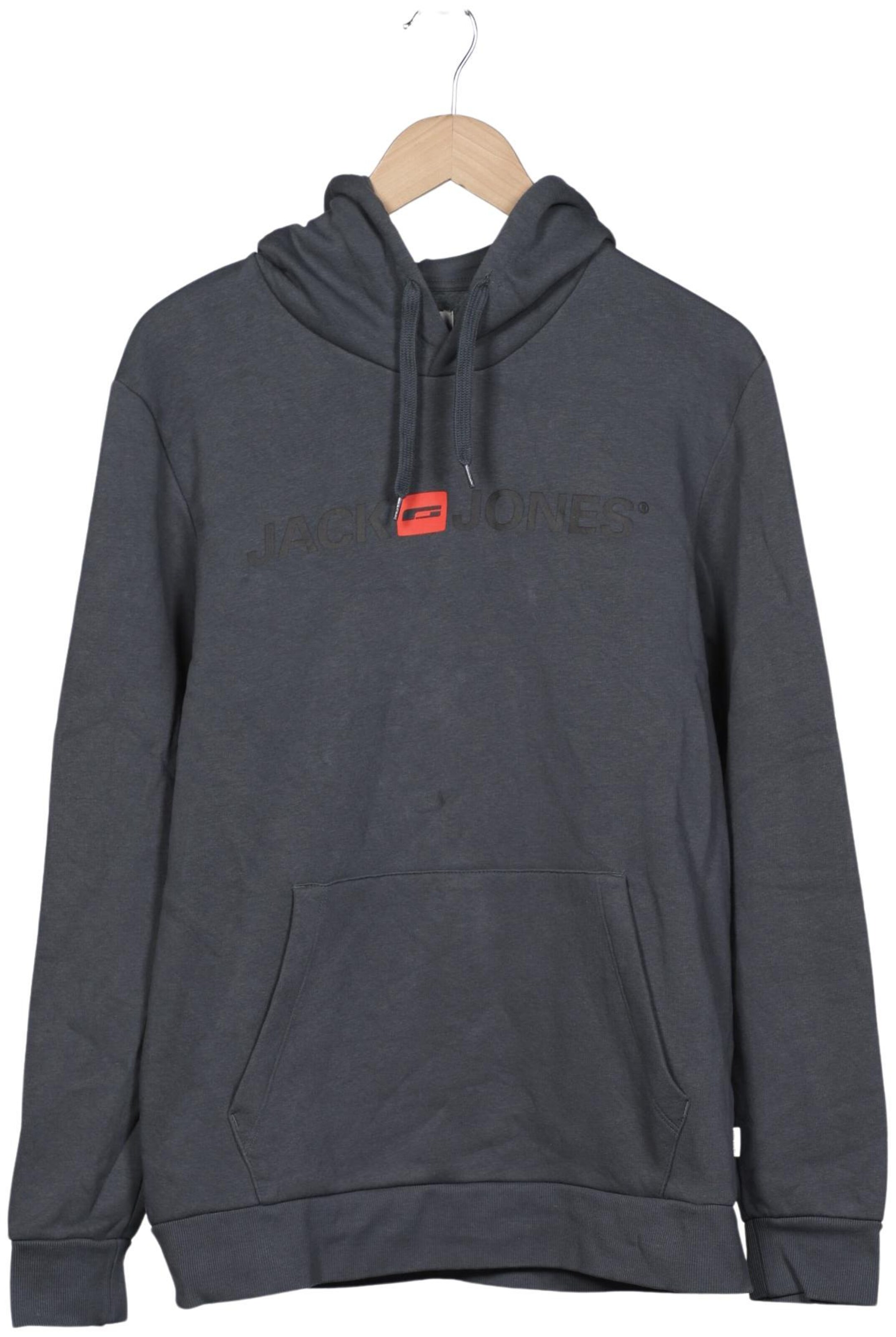 JACK & JONES Sweatshirt & Zip-Up Hoodie in L in Grey: front
