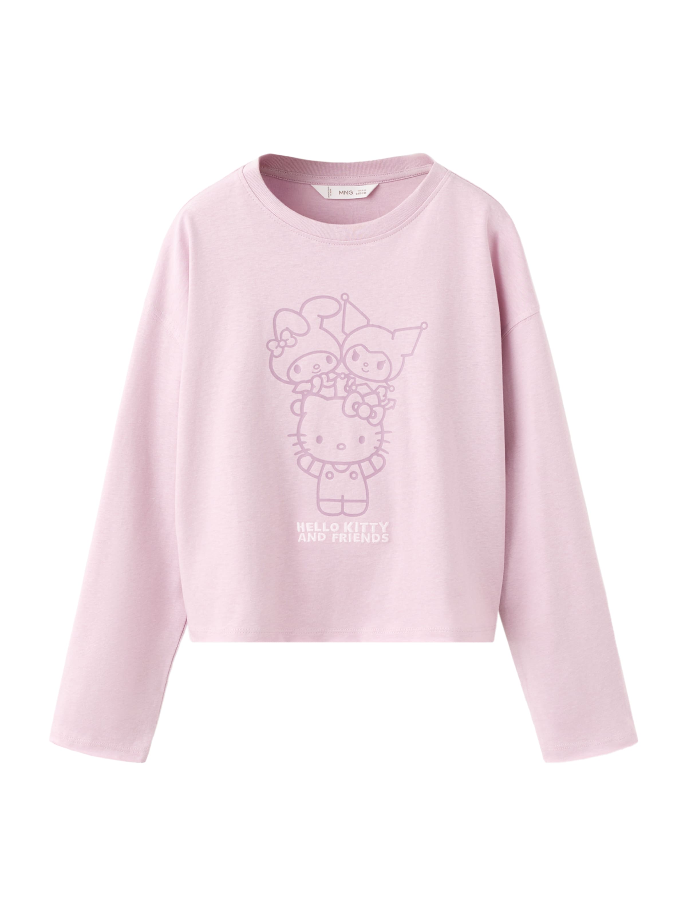 Maglietta 'HKFRIEND' MANGO KIDS di colore sambuco / rosa / bianco, Visualizzazione prodotti