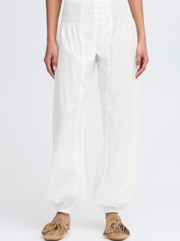 PULZ Jeans Tapered Trousers ' PZJill ' in White