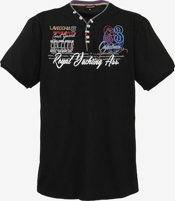 Lavecchia - Camisa 'LV-608 Übergrößen' em preto: frente