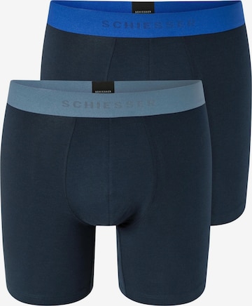 SCHIESSER Boxershorts ' 95/5 Organic Cotton ' in Blauw: voorkant