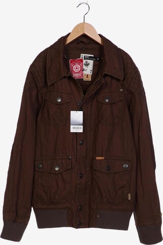 khujo Jacket & Coat in L in Brown: front