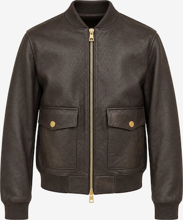 Michael Kors Zimní bunda 'MICHAEL KORS LEATHER - ANORAKS GIUBBINO' – hnědá: přední strana