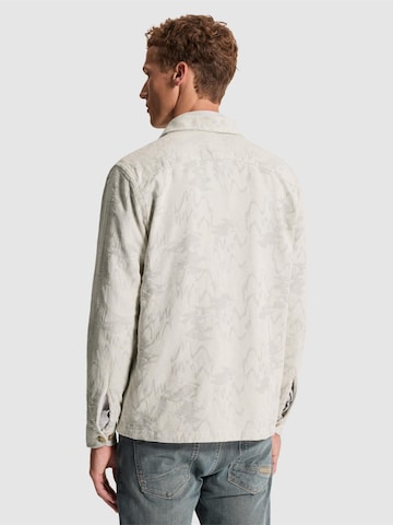 CAST IRON Regular Fit Skjorte 'Overshirt with jacquard pattern and button closure' i blå