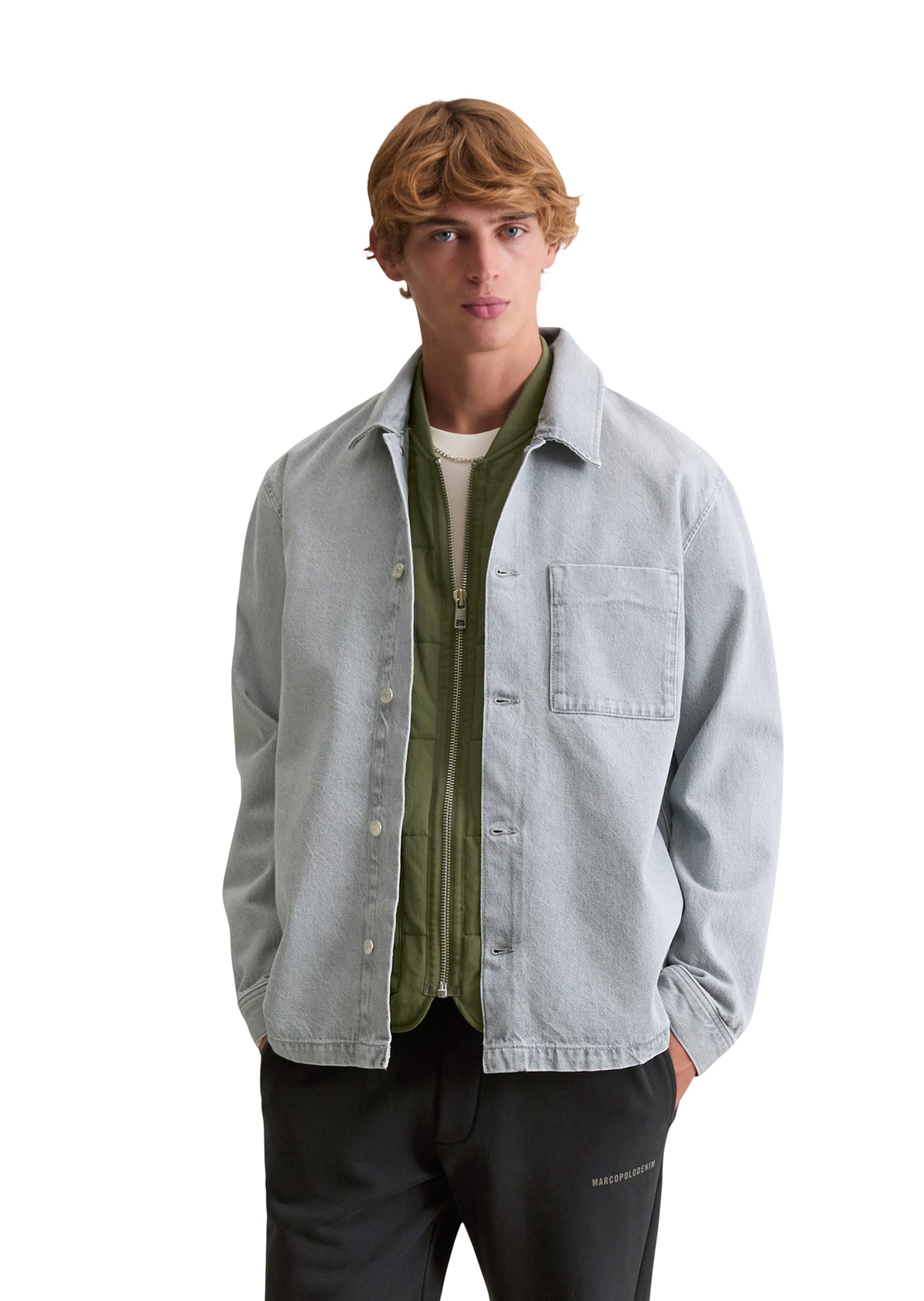 Veste mi-saison Marc O'Polo DENIM en gris : devant