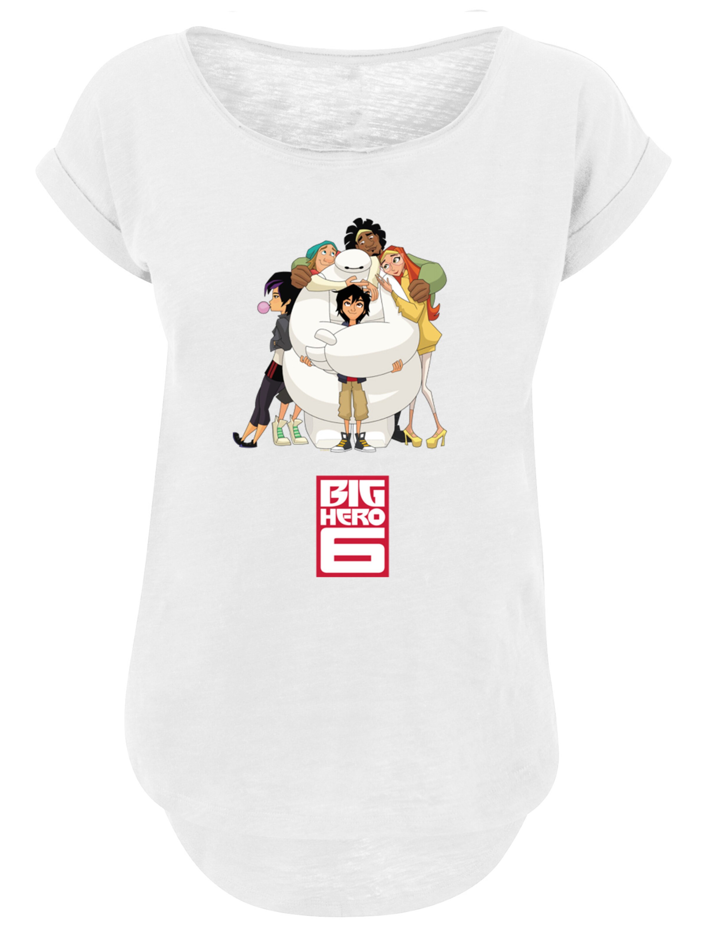 T-shirt 'Disney Big Hero 6 Baymax Hug' F4NT4STIC en blanc : devant
