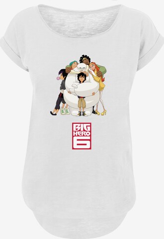 F4NT4STIC Shirt 'Disney Big Hero 6 Baymax Hug' in Weiß: predná strana