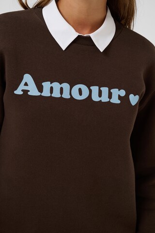 Sweat-shirt 'KAmila' Kaffe en marron