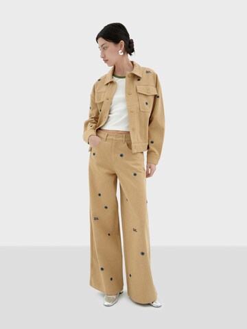 Thinking MU Loosefit Kalhoty ' HEDDA ' – hnědá
