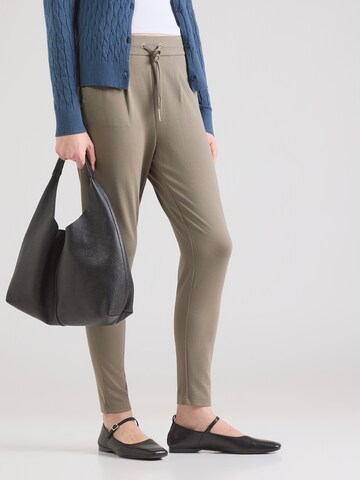 ONLY Slimfit Bukser med lægfolder 'ONLPoptrash' i grøn: forside