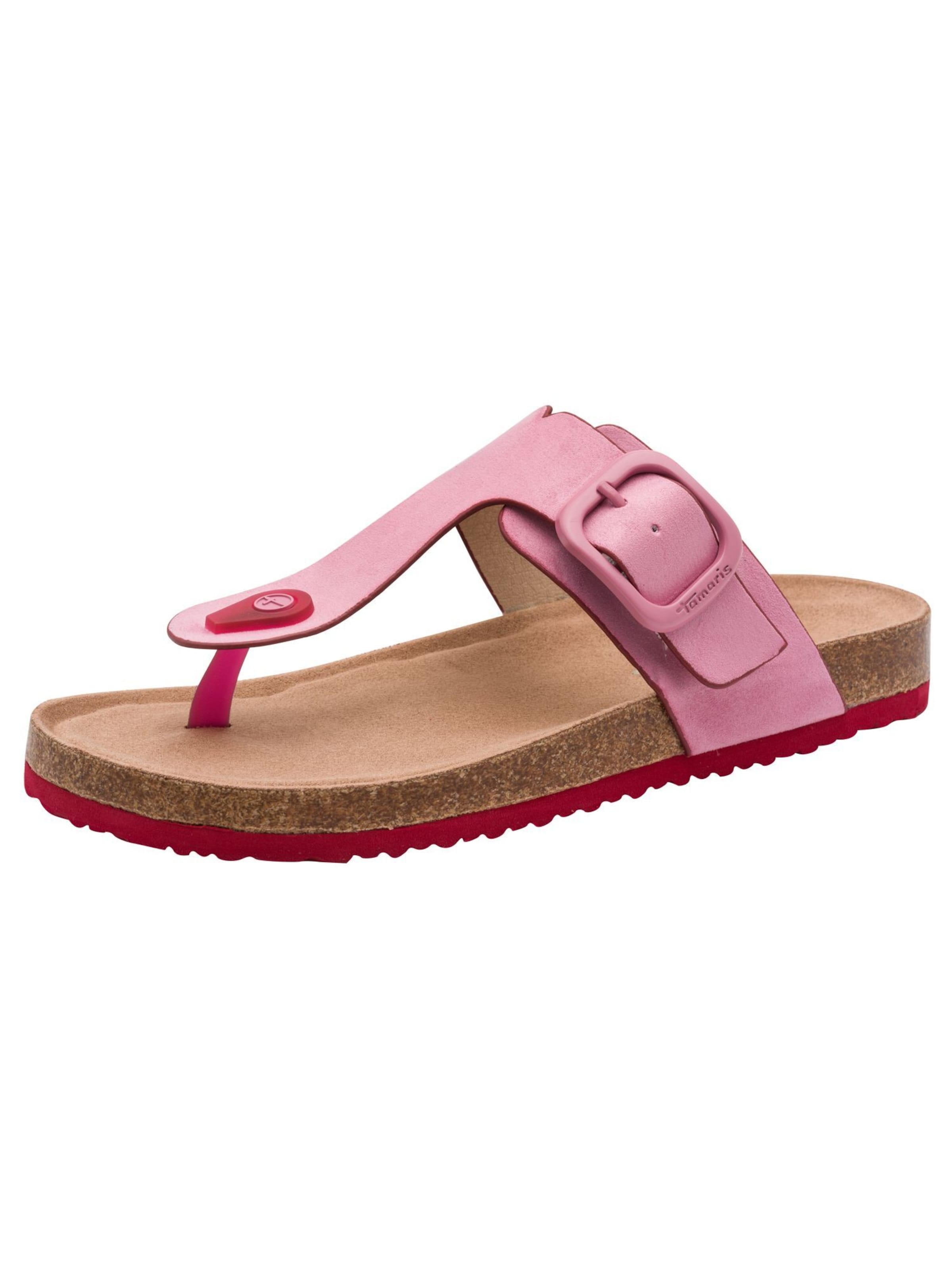 Tongs Tamaris en rose : devant