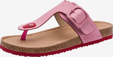 Tongs Tamaris en rose : devant