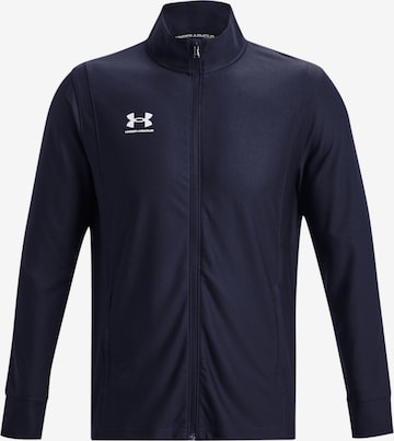 UNDER ARMOUR Athletic Zip-Up Hoodie 'Challenger' in Blue: front
