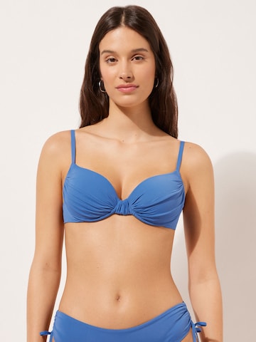 CALZEDONIA Balconette Bikinitop 'INDONESIA' in Blau: Vorderseite