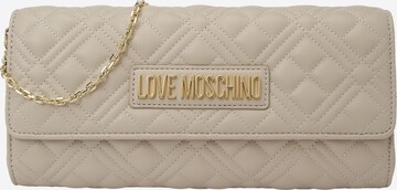 Pochette Love Moschino en beige : devant