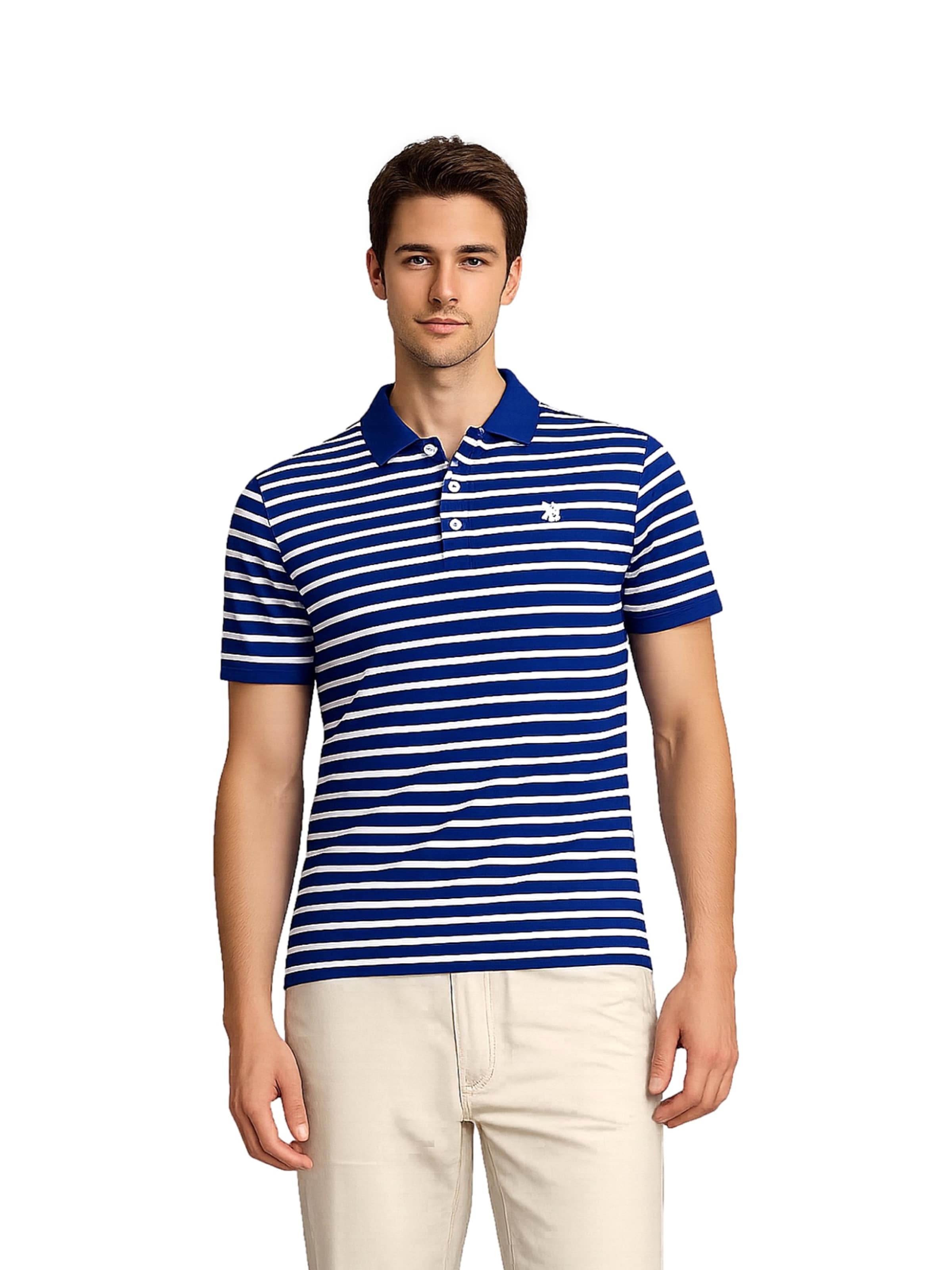Maglietta 'Stripes' di U.S. POLO ASSN. in blu: frontale