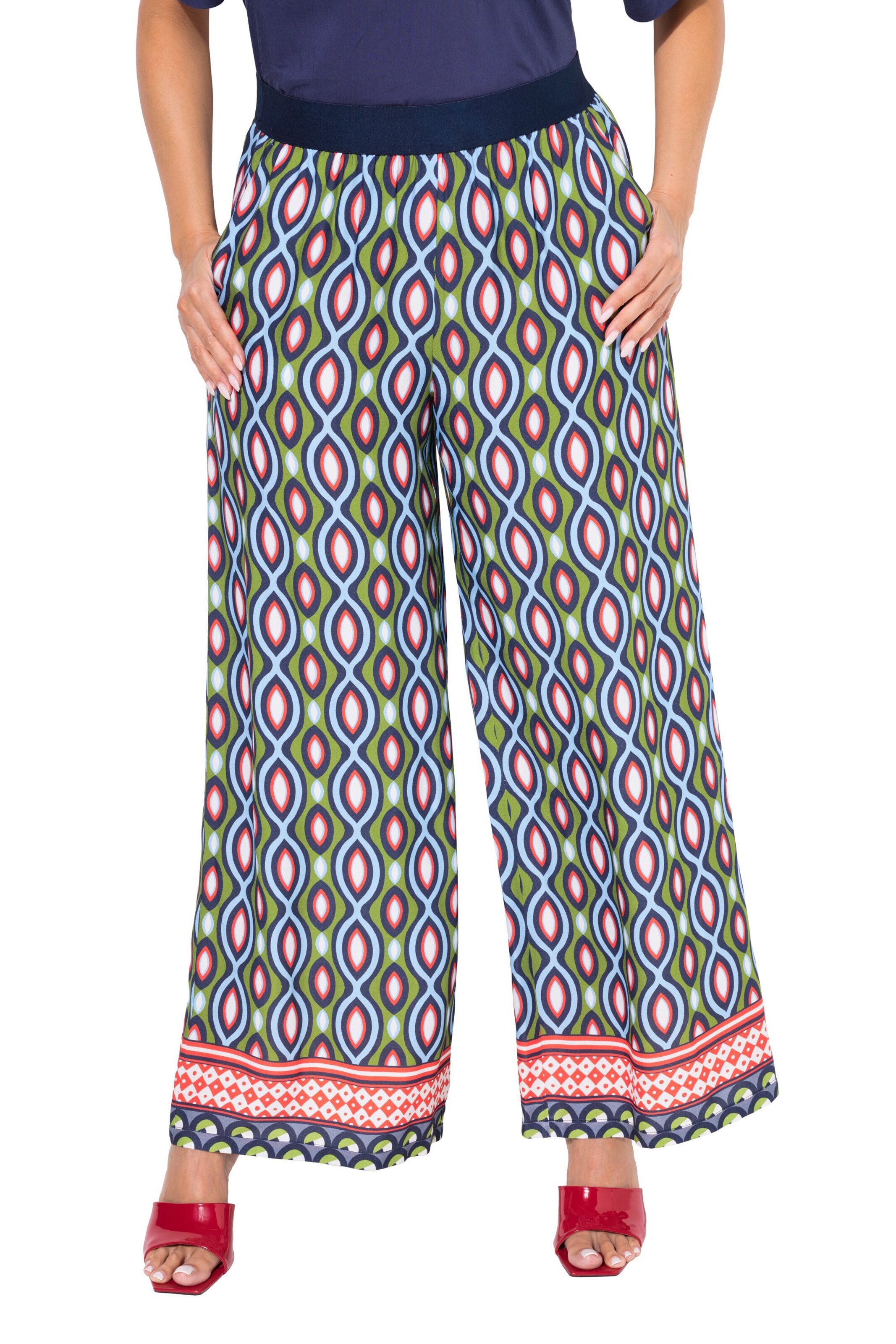 Ulla Popken Pyjamabroek in Gemengde kleuren: voorkant