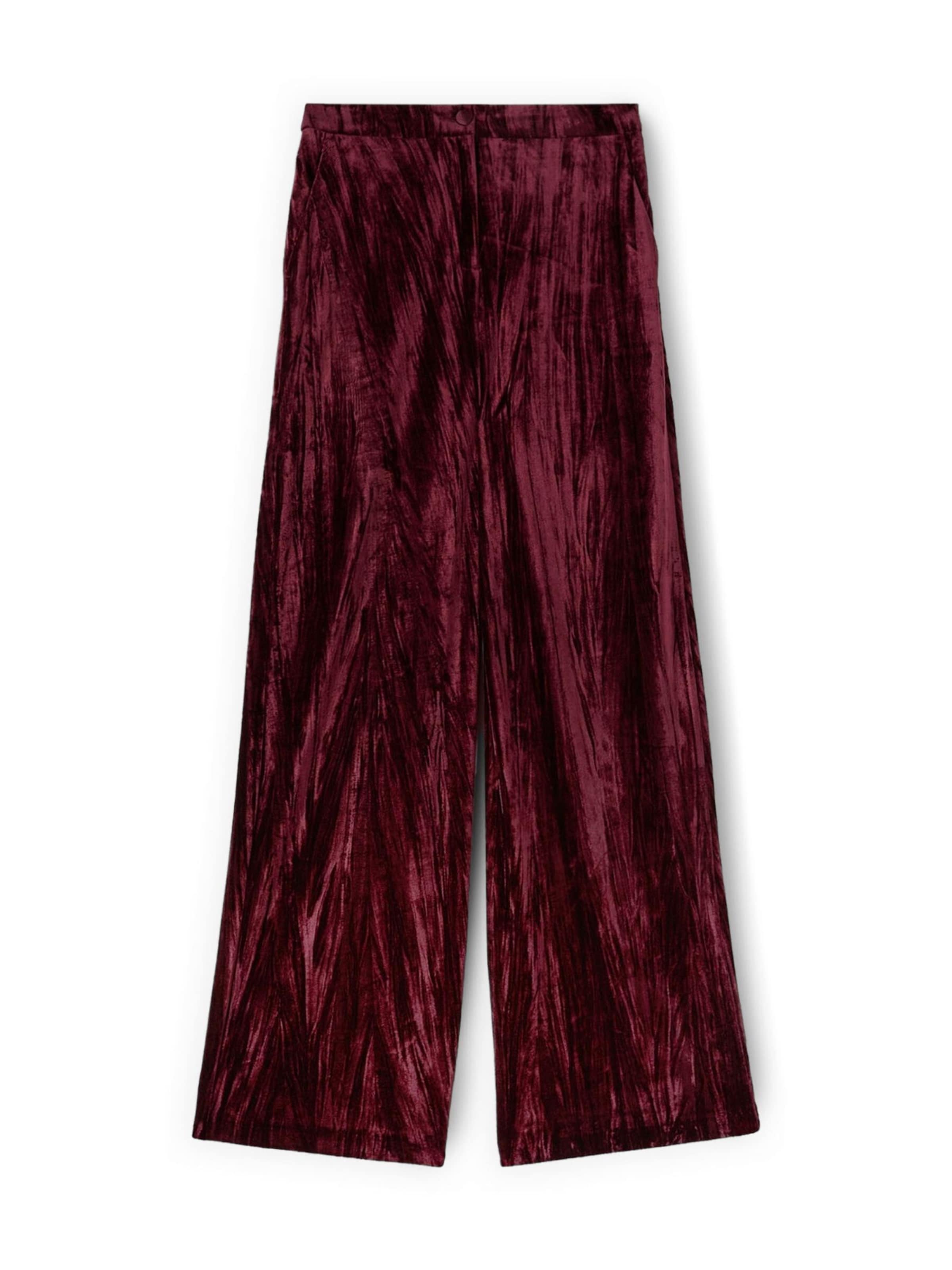 MOTIVI Flared Broek in Rood: voorkant