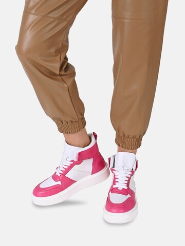 Apple of Eden Sneakers hoog 'SOFIA' in Roze: voorkant