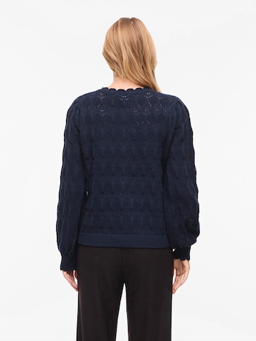 VILA Gebreid vest 'VILOWEN' in Blauw