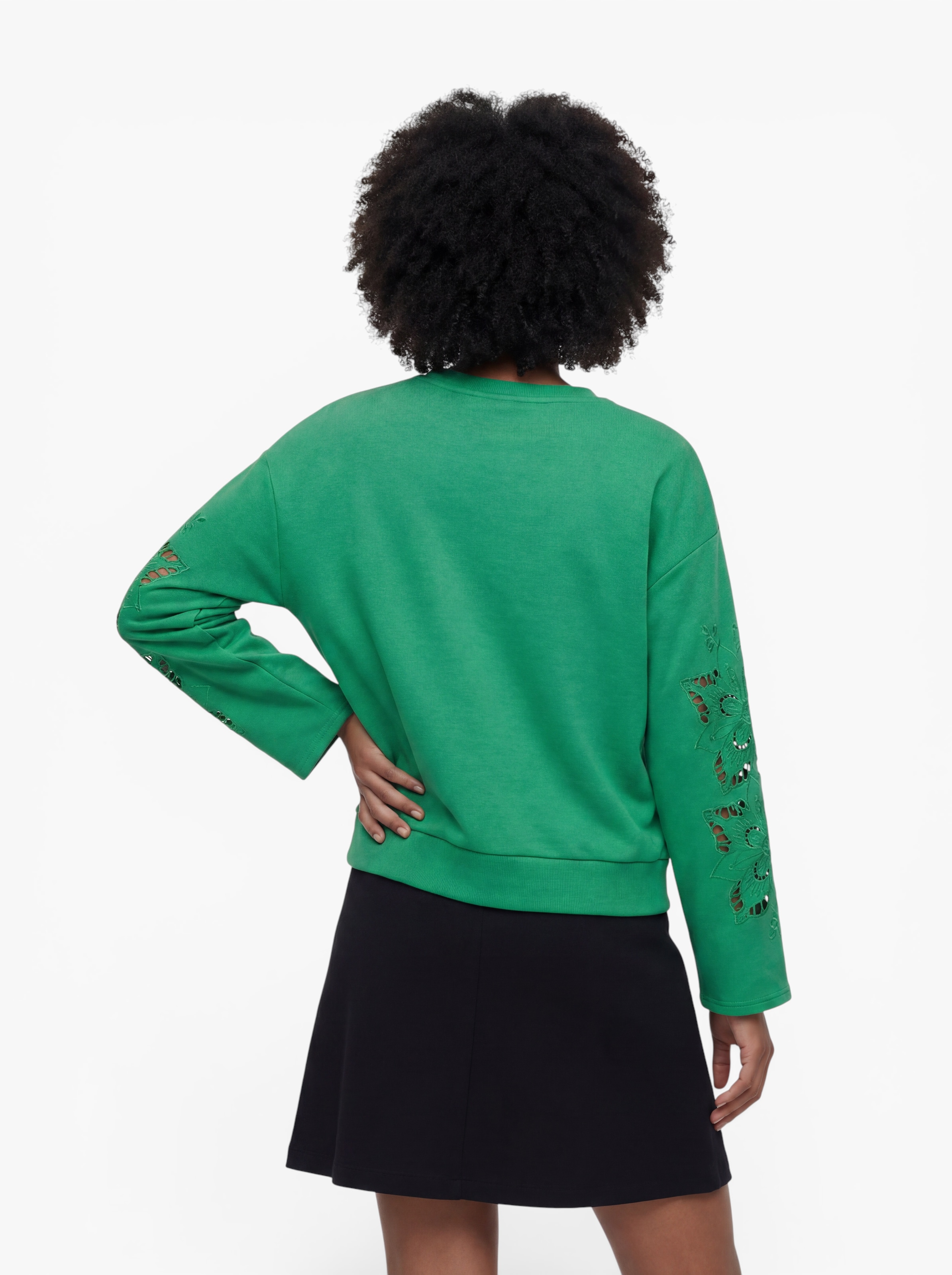 OBJECT - Sweatshirt 'OBJDORINA' em verde