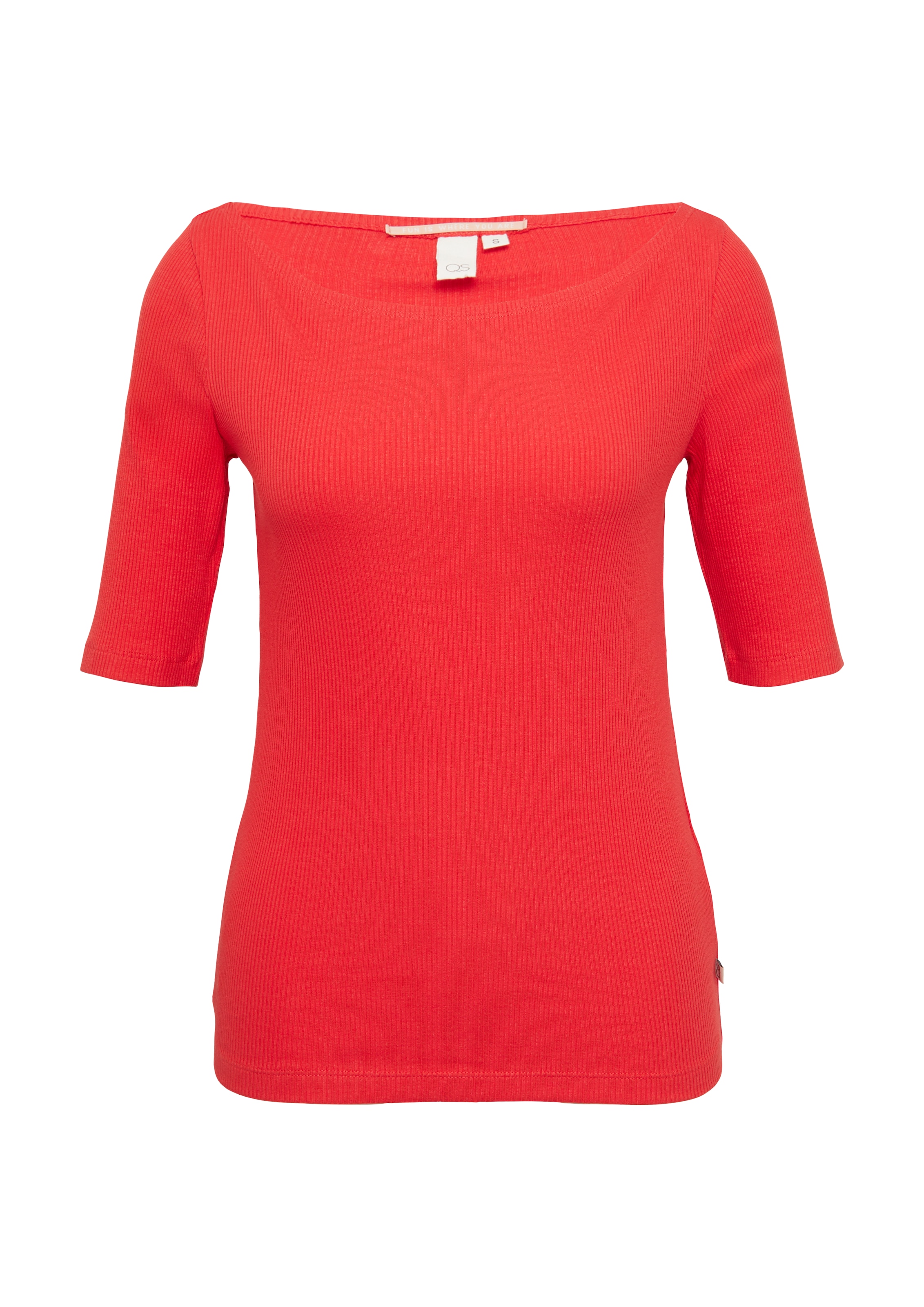 T-shirt QS en rouge : devant