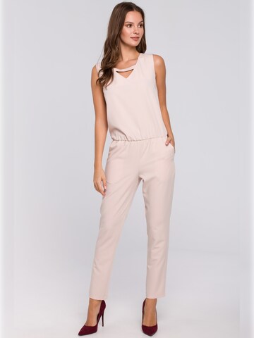 Makover - Jumpsuit 'K009' en beige: frente