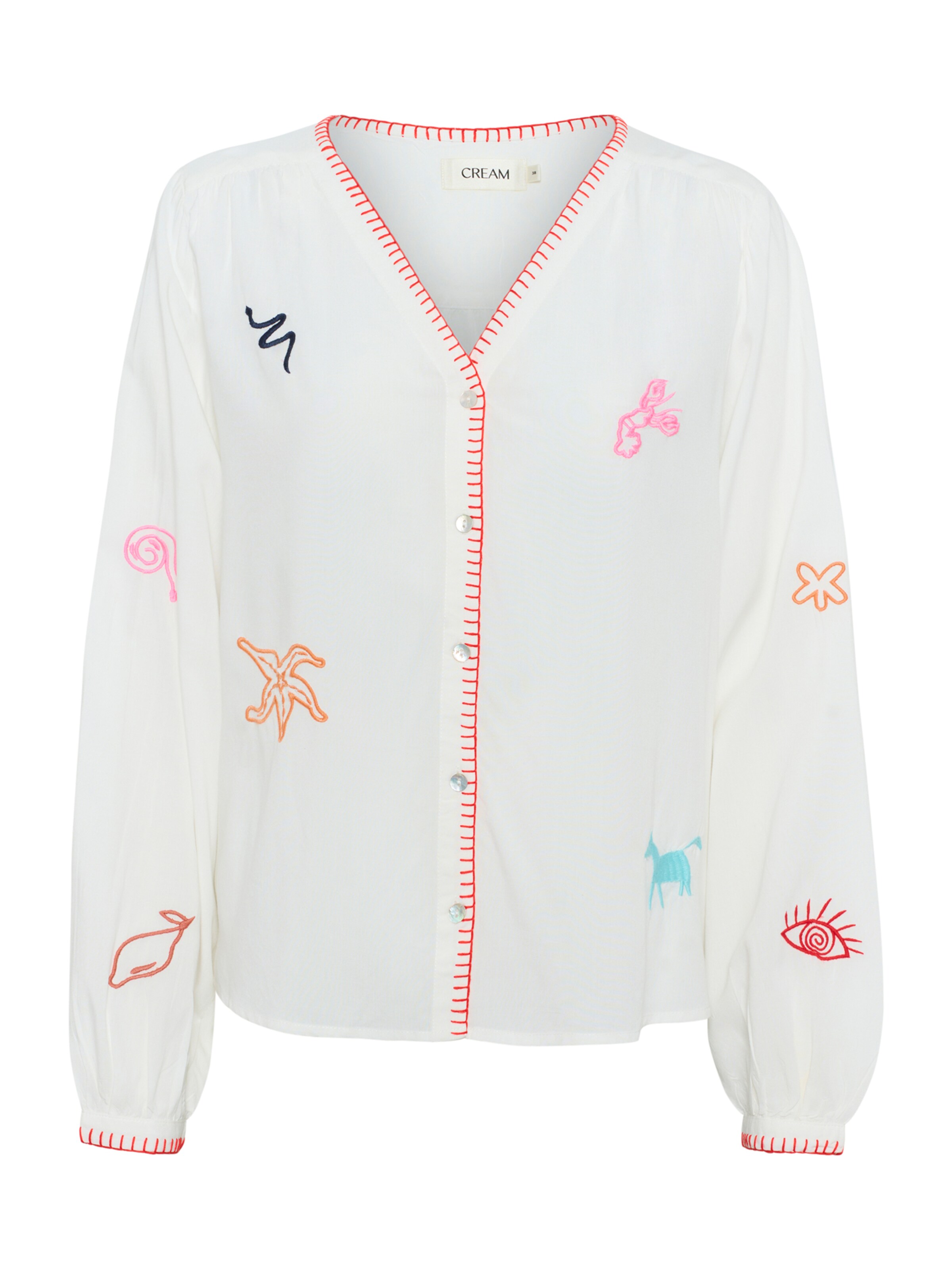 Cream Μπλούζα 'Sivah' σε λευκό: μπροστά