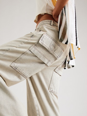TOPSHOP Wide Leg Jeans 'Marble' i grå