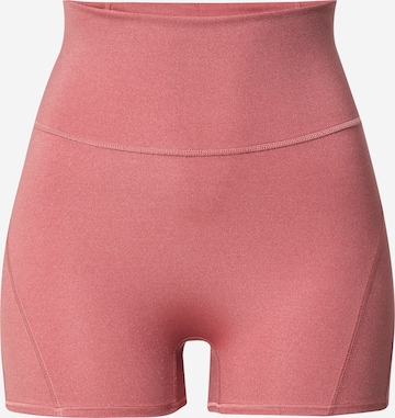 ADIDAS SPORTSWEAR - Skinny Calças de desporto 'Studio Luxe Fire Super-High-Waisted' em rosa: frente