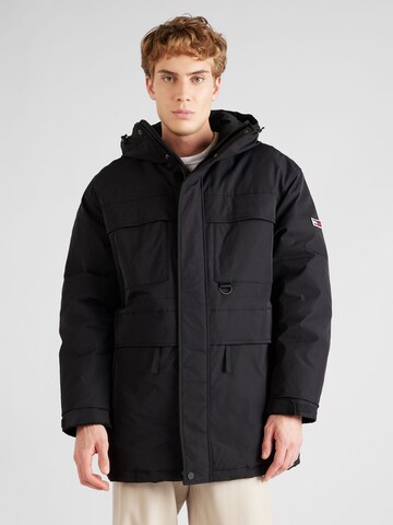 Tommy JeansLagana parka - crna boja: prednji dio